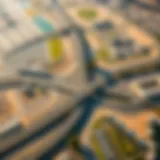 Aerial view of Al Khail Road showcasing its expansive layout in Dubai