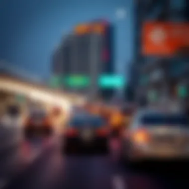 Traffic Dynamics on Al Khail Road Traffic flow on Al Khail Road highlighting its role in connectivity