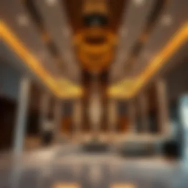 Interior design features of Al Maha Tower highlighting luxury and modernity