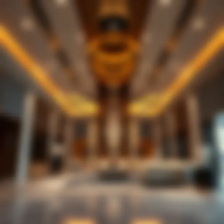 Interior design features of Al Maha Tower highlighting luxury and modernity