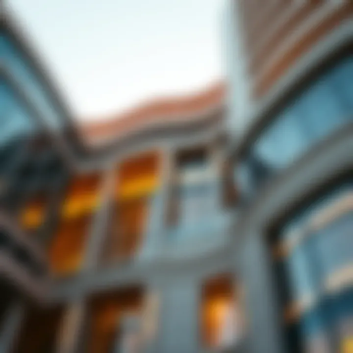 Architectural Details of Al Yasmeen Building Detailed architectural elements highlighting the unique design of Al Yasmeen Building.