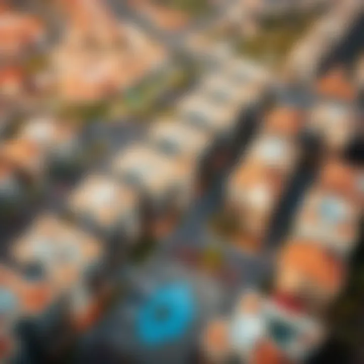 Prime Residential Area in Dubai Aerial view of a prime residential area in Dubai