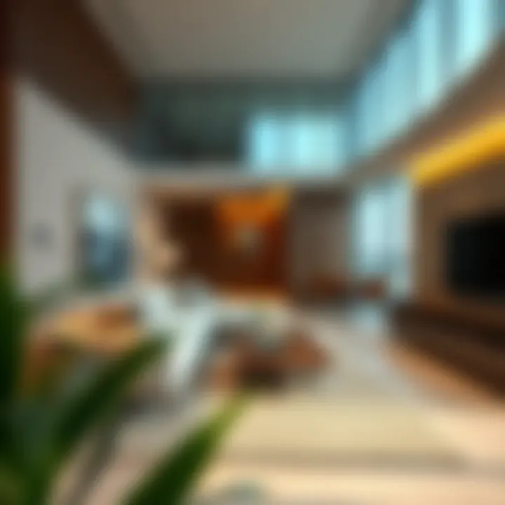 A beautifully designed living space within a property at The Valley, highlighting interior aesthetics