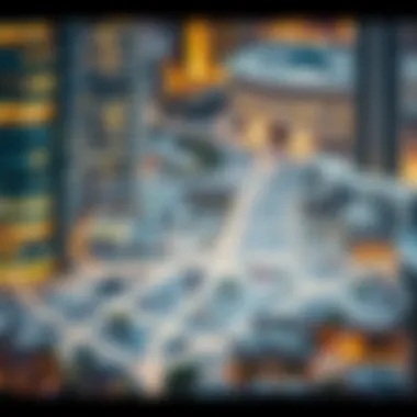 Map highlighting popular neighborhoods for apartment rentals in Dubai