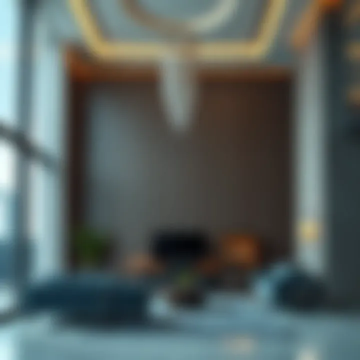 Interior design elements of Bedaia Building highlighting modern aesthetics