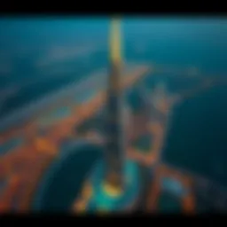 Aerial view of Burj Sarah showcasing its modern architecture