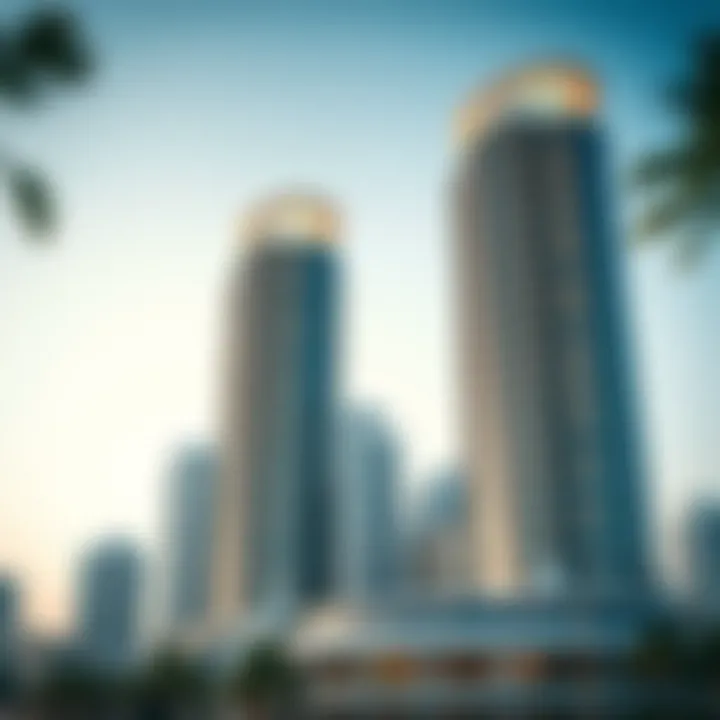 Stunning view of Centrium Towers showcasing its unique architectural design.