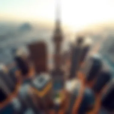 Aerial View of Citadel Tower Aerial view showcasing Citadel Tower within Dubai's skyline