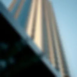 Architectural detail of Citadel Tower's exterior design