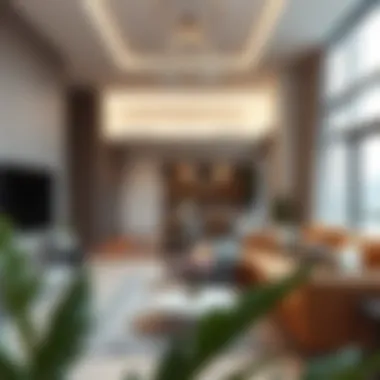 Elegant 1 BHK apartment interior in Qusais showcasing modern design