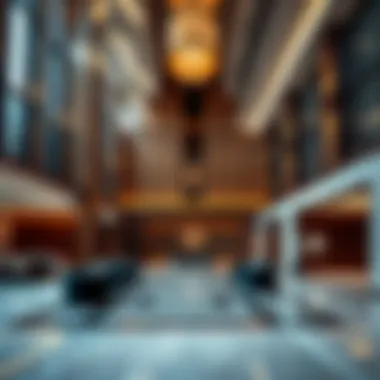 Luxurious Lobby Design of Court Tower Luxurious lobby area highlighting modern design elements