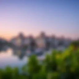 Stunning waterfront view of the Nice Cluster in Damac Lagoons