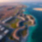 Aerial view of Damac Lagoons Santorini community showcasing its unique layout