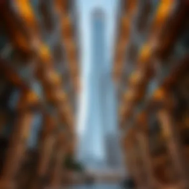 Architectural details showcasing the elegance of Deena Tower