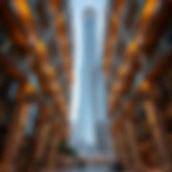 Architectural details showcasing the elegance of Deena Tower