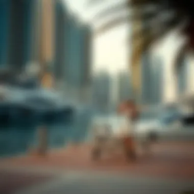 The serene beauty of the Dubai Marina with luxury yachts