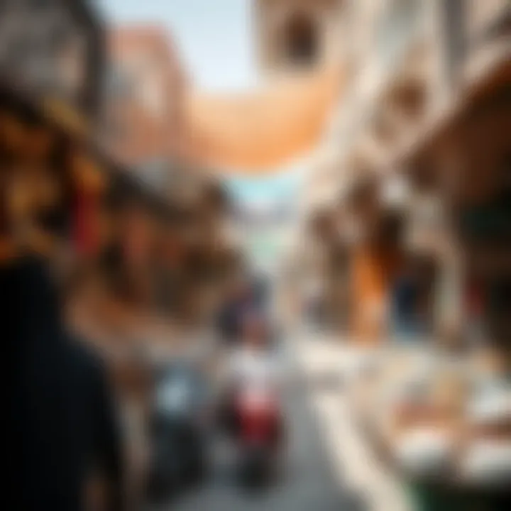 The vibrant souks of Dubai showcasing traditional crafts