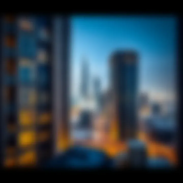 Luxury Apartment with Breathtaking Skyline View Luxury apartment building with stunning skyline view