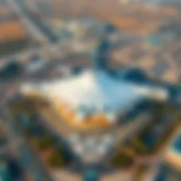 Aerial view showcasing the grandeur of Dubai Airport's Terminal Three