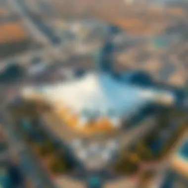 Aerial view showcasing the grandeur of Dubai Airport's Terminal Three