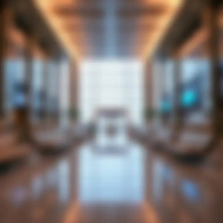 Interior design highlighting the elegance of Terminal Three's waiting area