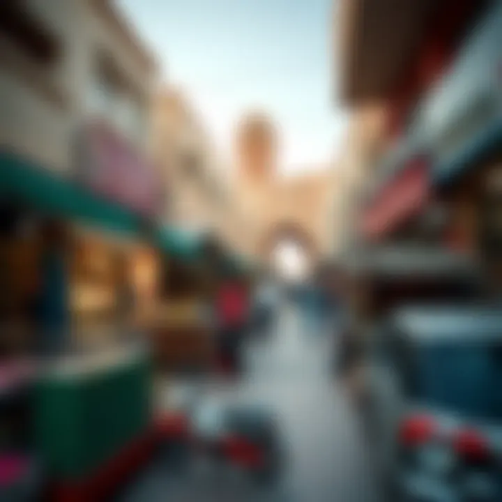 Vibrant local market scene highlighting amenities and cultural diversity in Dubai International City