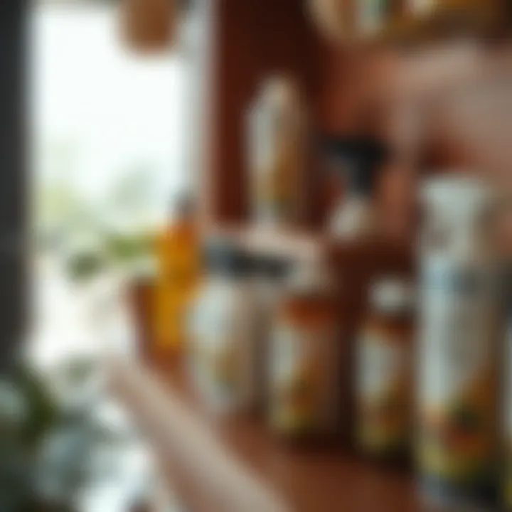 Eco-friendly pest control products displayed on a shelf