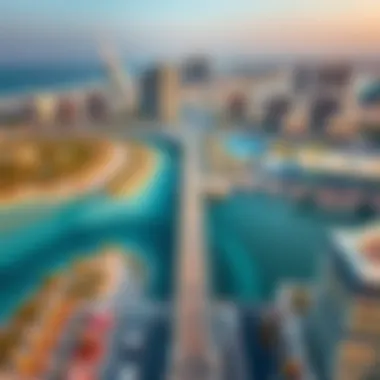 Aerial Perspective of the Boardwalk Aerial view of the Boardwalk highlighting its integration with urban landscape