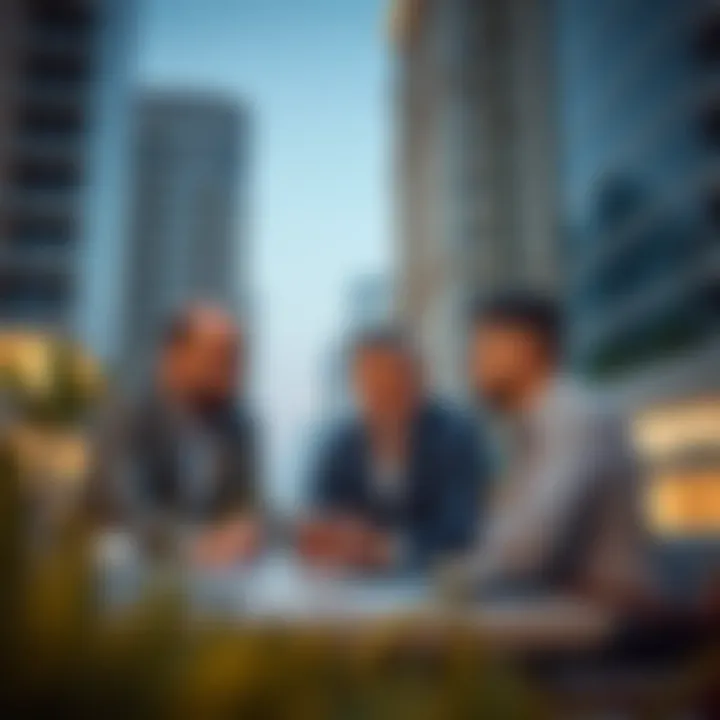 Investors analyzing property market trends in Dubai