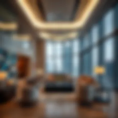 Interior design of Al Attar Tower highlighting luxury office spaces