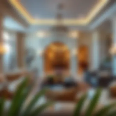 Elegance and Comfort Inside Al Falaj Villas Spacious interior of a villa in Al Falaj with elegant furnishings
