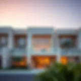 Stunning exterior view of Al Falaj Villas showcasing modern architecture