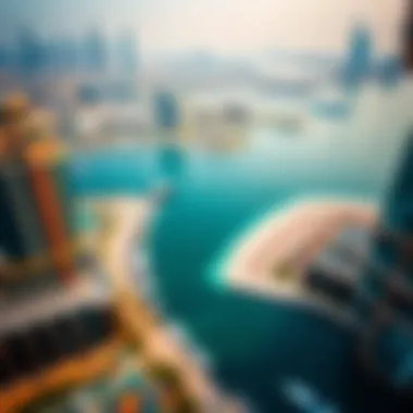 Aerial view of Al Maya at JBR showcasing the stunning waterfront and skyline