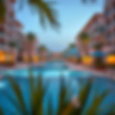 Vibrant community amenities at Al Maya including pools and recreation areas