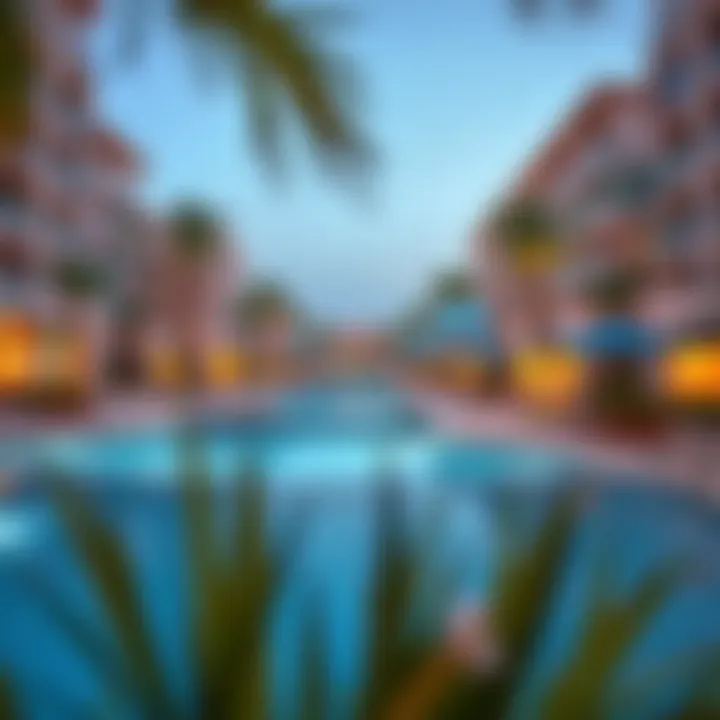 Vibrant community amenities at Al Maya including pools and recreation areas