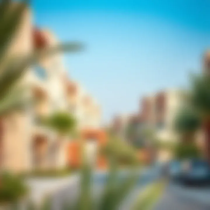 Stunning architectural view of Al Zahia Village showcasing modern residential designs
