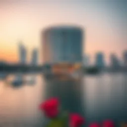 Spectacular view of the 23 Marina Building showcasing its unique architectural design
