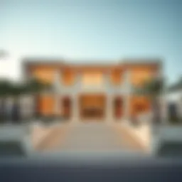 Exquisite exterior view of Bulgari Villa Dubai showcasing modern architecture