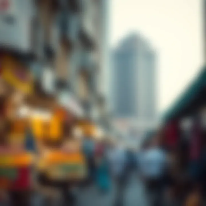 Vibrant market scene in Bur Dubai