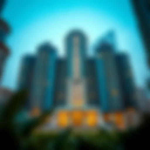 Stunning architectural view of برج الموجة showcasing luxury design