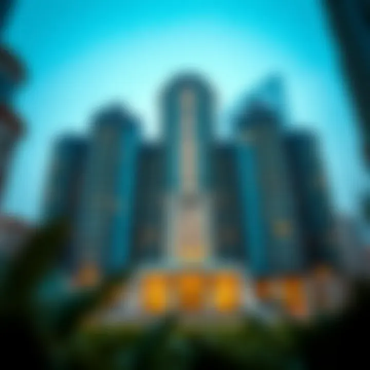 Stunning architectural view of برج الموجة showcasing luxury design