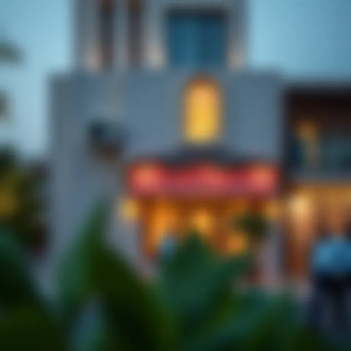 Vibrant community atmosphere surrounding برج الموجة