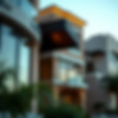 Charming architectural details of residential properties in Damac Hills 2