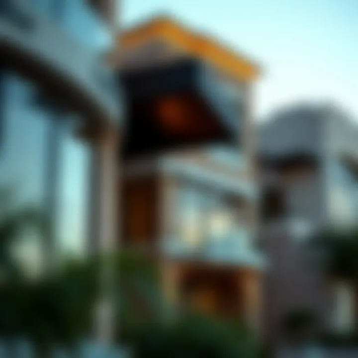 Charming architectural details of residential properties in Damac Hills 2