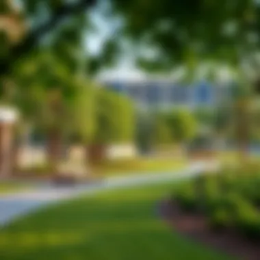 Beautifully designed Park Greens community with serene walking paths and recreational areas