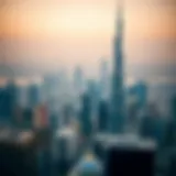 Aerial view of Dubai's skyline showcasing iconic skyscrapers