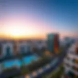 A panoramic view of Dubai South Residence showcasing modern architecture
