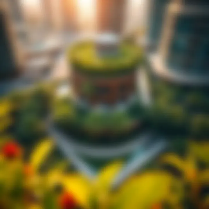 Aerial view of Dubai's lush garden landscapes Aerial view of Dubai's lush garden landscapes