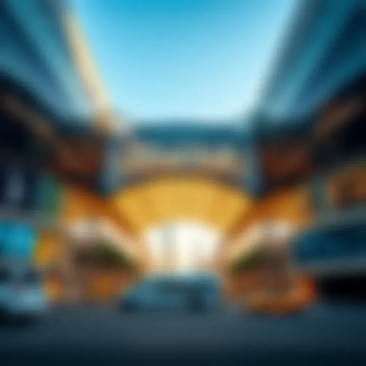 Stunning exterior view of Etihad Mall showcasing modern architecture