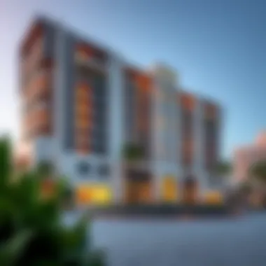 Stunning exterior view of Fairmont Residence showcasing its architectural elegance